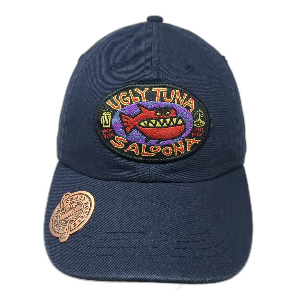 Crazy Shirts Baseball Cap Blue One Size Ugly Tuna Saloona Bottle Opener Hat